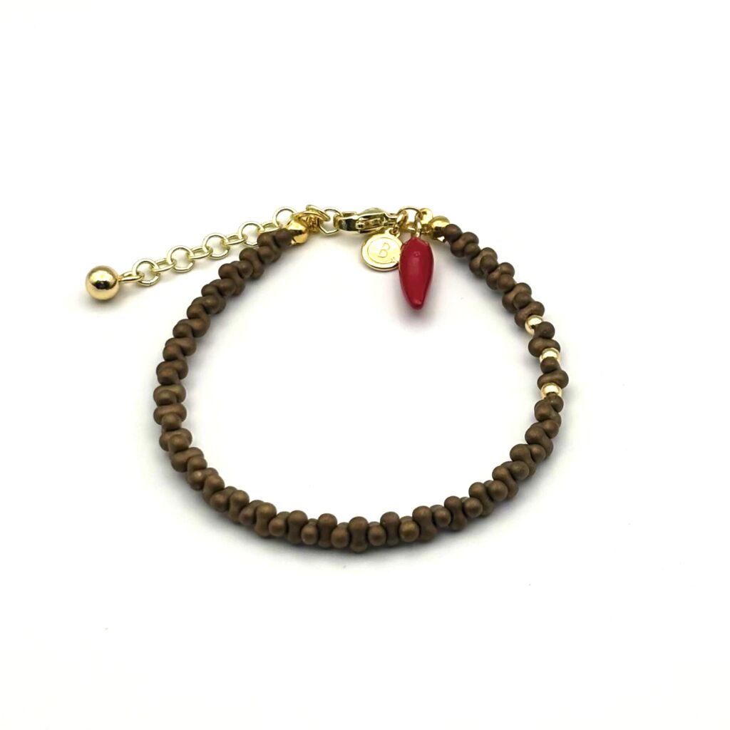 Armband 'Golden espresso'