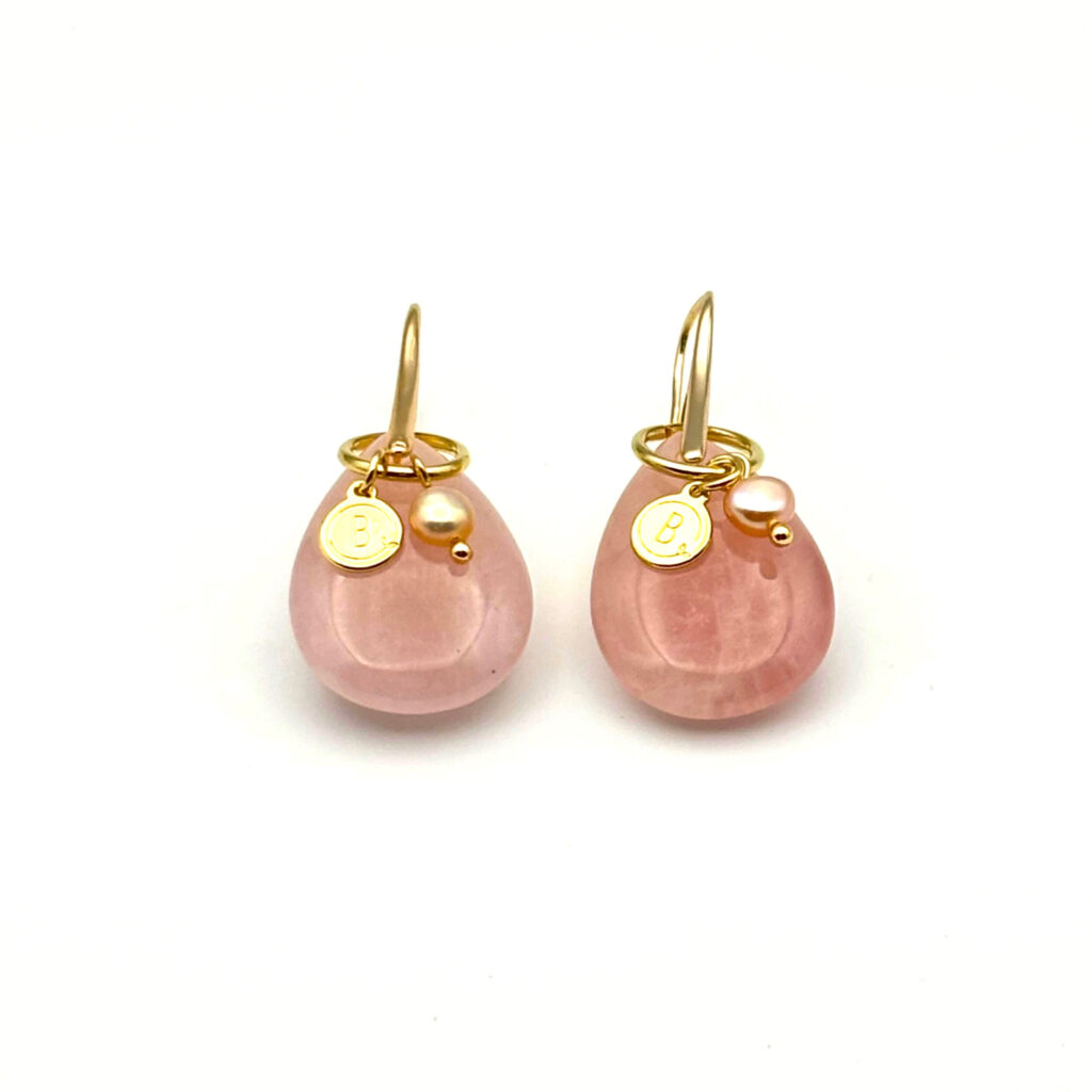 Oorbellen 'Blush drop'