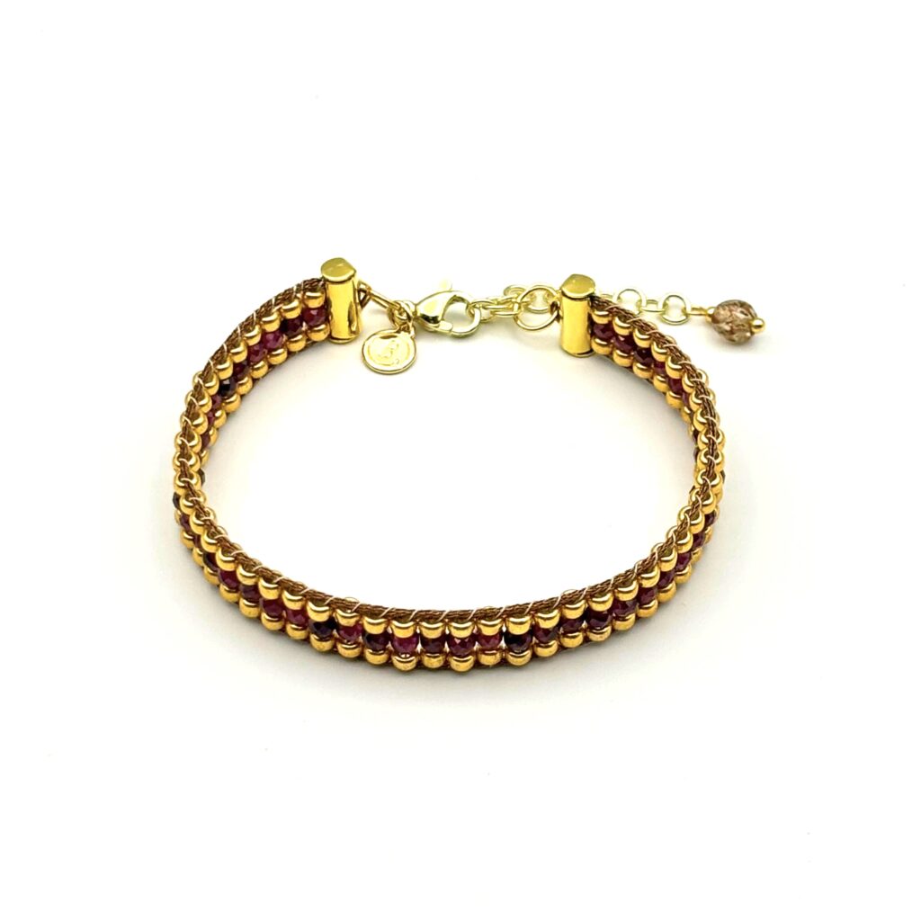 Armband 'Garnet weave'